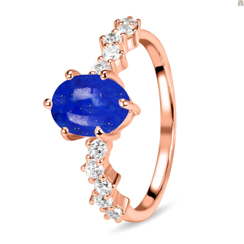  Lapis & White Topaz Ring LLP-RDR-2241.
