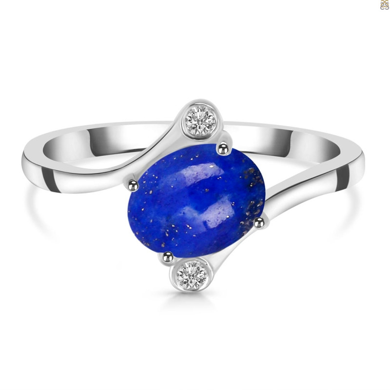 Lapis & White Topaz Ring LLP-RDR-2275.
