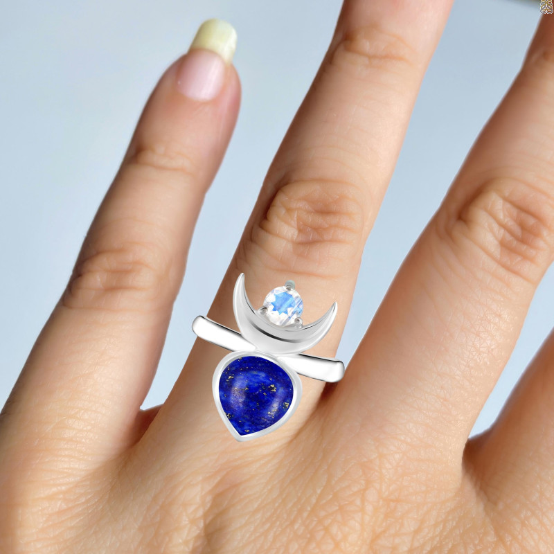 Lapis & Moonstone Ring LLP-RDR-2545.