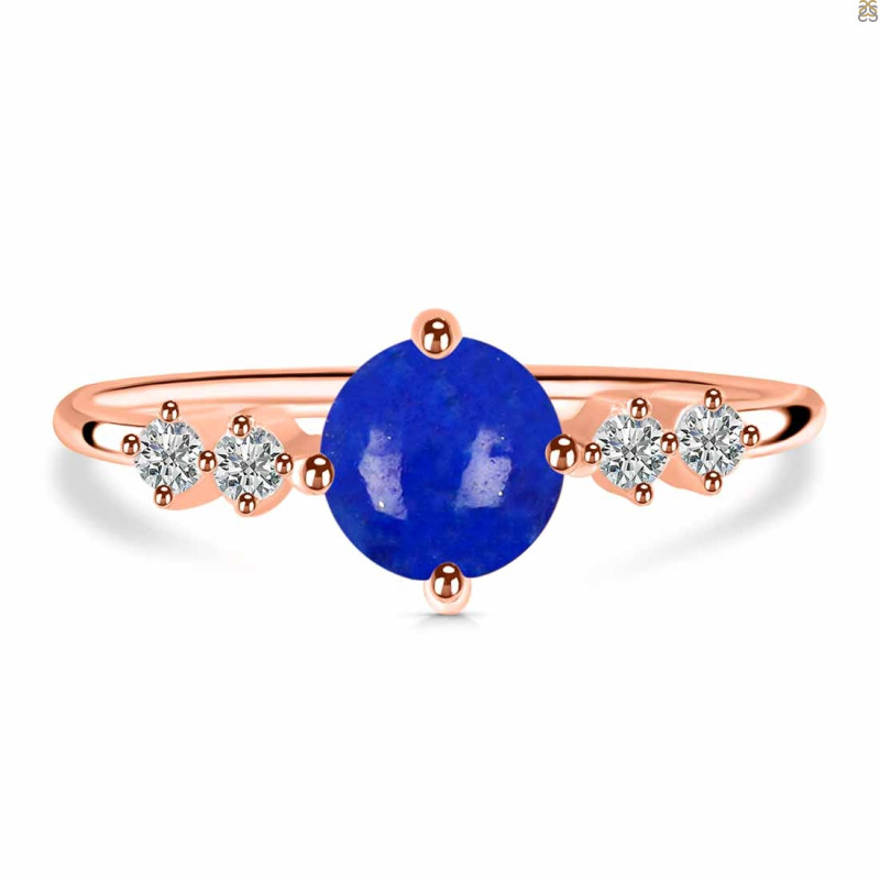Lapis & White Topaz Ring LLP-RDR-3166.