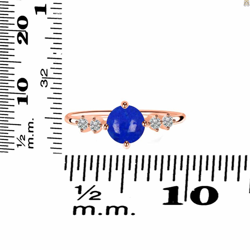 Lapis & White Topaz Ring LLP-RDR-3166.