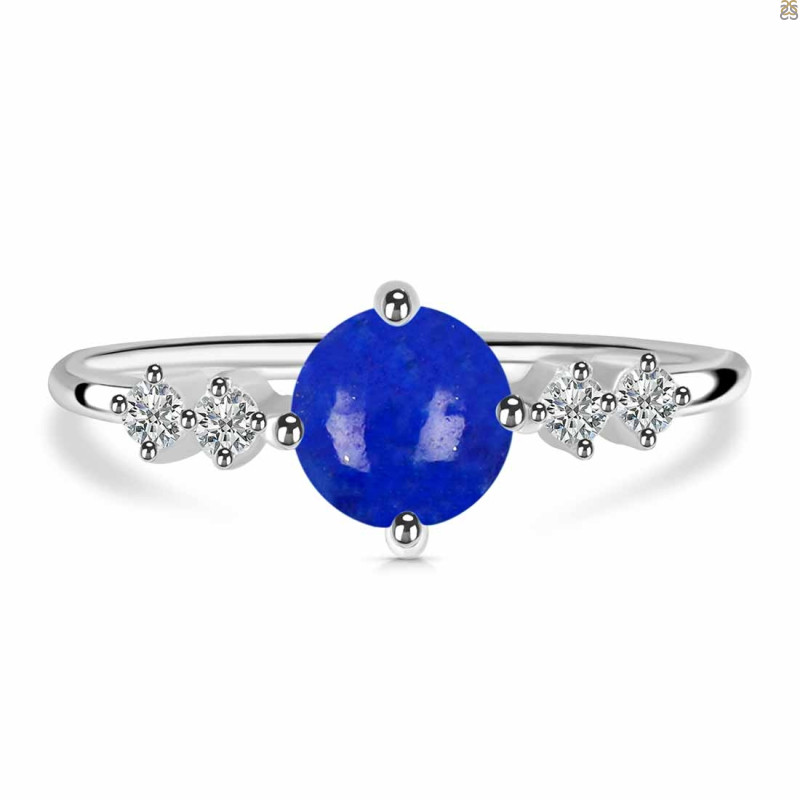 Lapis & White Topaz Ring LLP-RDR-3166.