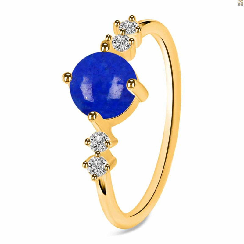 Lapis & White Topaz Ring LLP-RDR-3166.