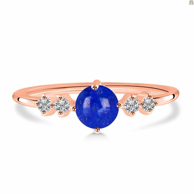 Lapis & White Topaz Ring LLP-RDR-3167.