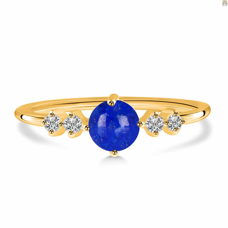 Lapis & White Topaz Ring LLP-RDR-3167.