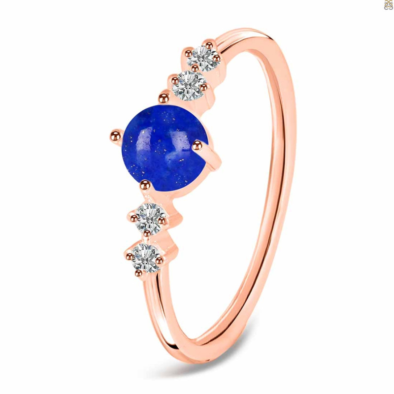 Lapis & White Topaz Ring LLP-RDR-3167.