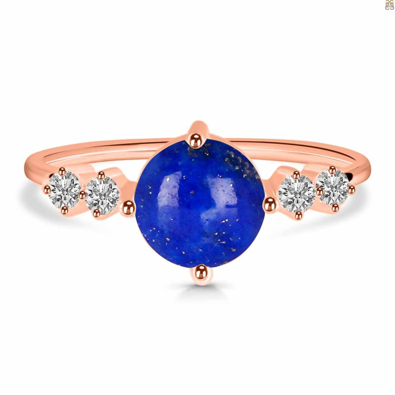 Lapis & White Topaz Ring LLP-RDR-3191.