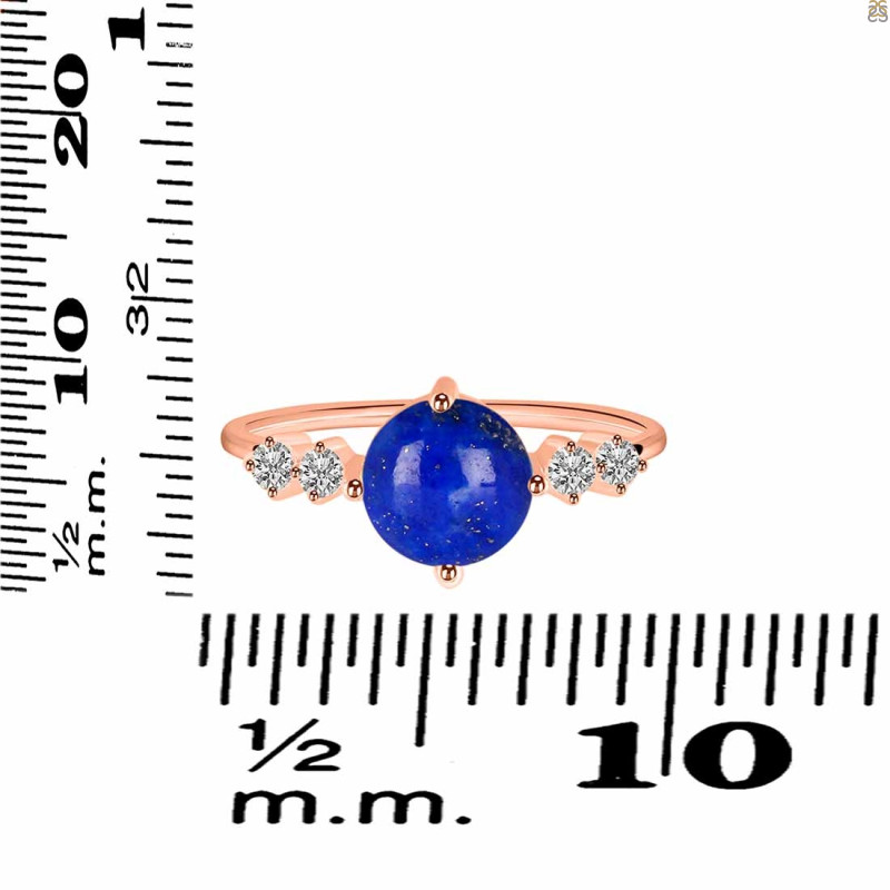 Lapis & White Topaz Ring LLP-RDR-3191.