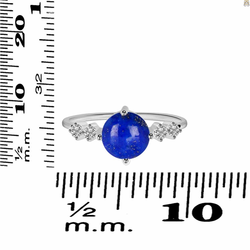 Lapis & White Topaz Ring LLP-RDR-3191.