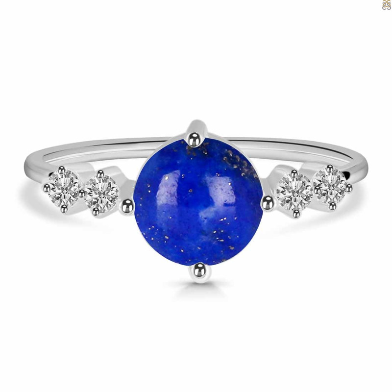 Lapis & White Topaz Ring LLP-RDR-3191.