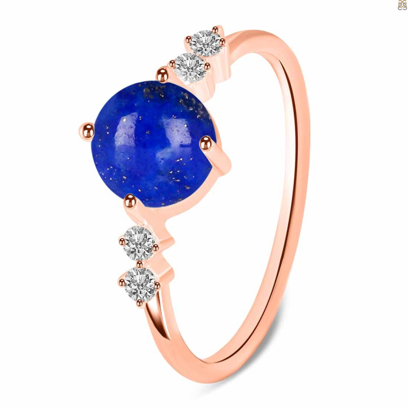 Lapis & White Topaz Ring LLP-RDR-3191.