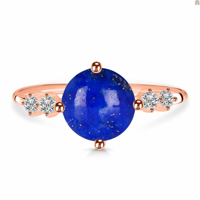Lapis & White Topaz Ring LLP-RDR-3192.