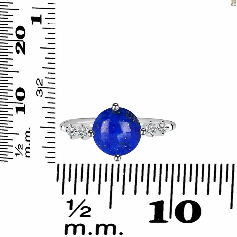 Lapis & White Topaz Ring LLP-RDR-3192.