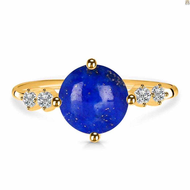 Lapis & White Topaz Ring LLP-RDR-3192.