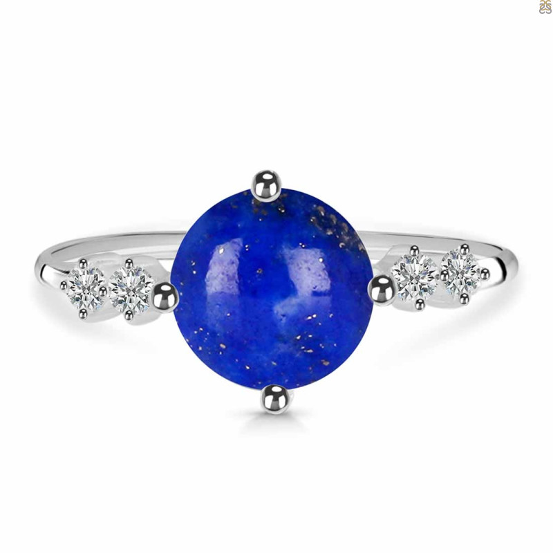 Lapis & White Topaz Ring LLP-RDR-3192.