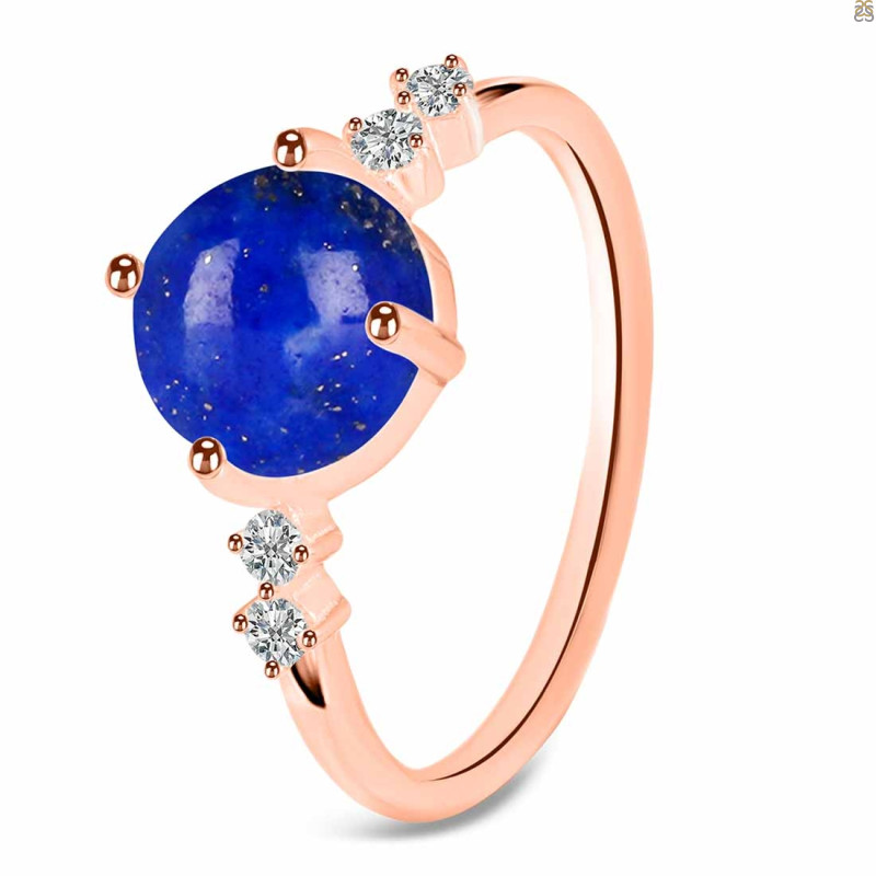 Lapis & White Topaz Ring LLP-RDR-3192.