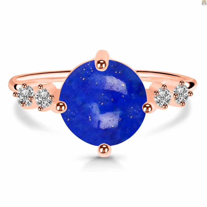 Lapis & White Topaz Ring LLP-RDR-3193.