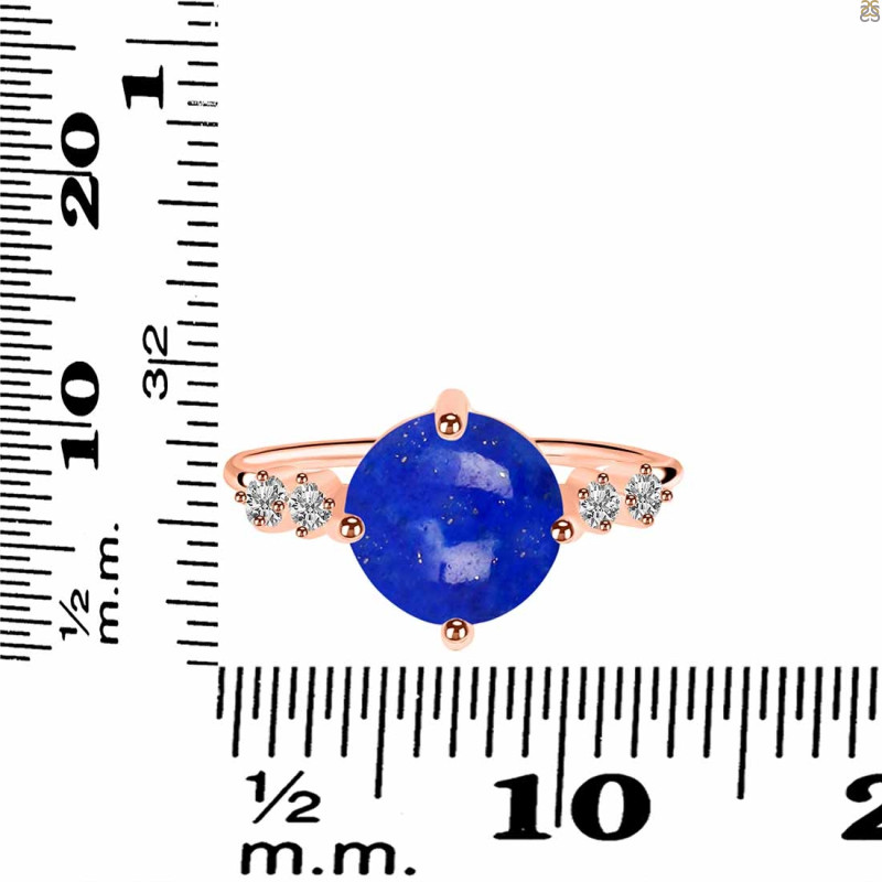 Lapis & White Topaz Ring LLP-RDR-3193.