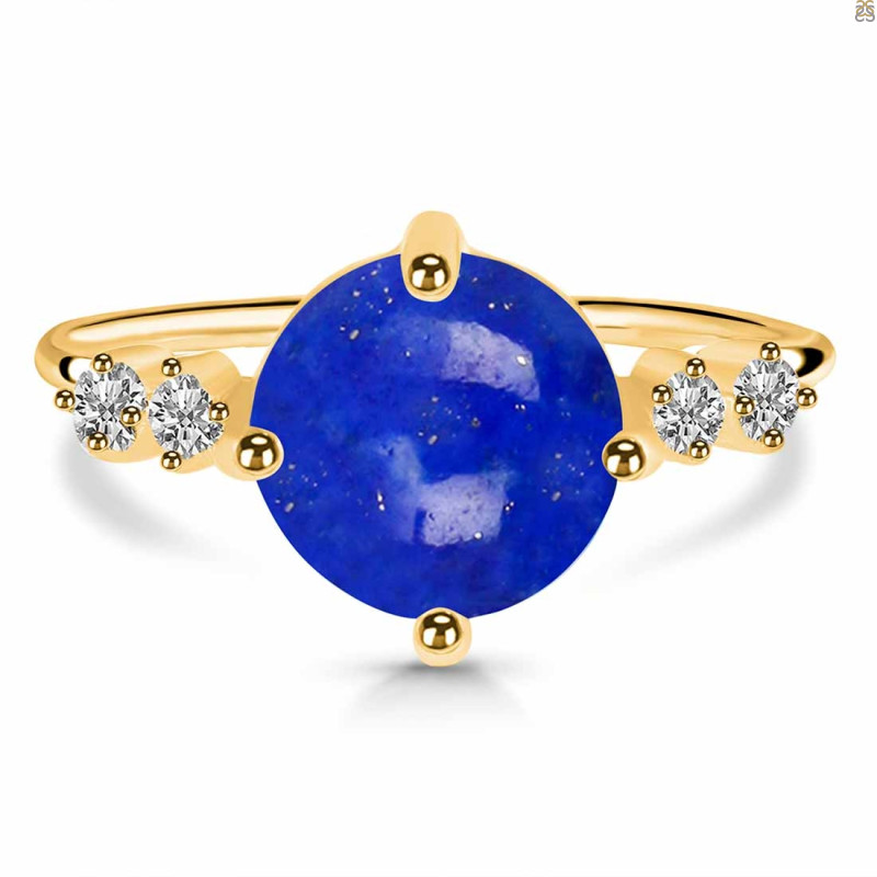 Lapis & White Topaz Ring LLP-RDR-3193.