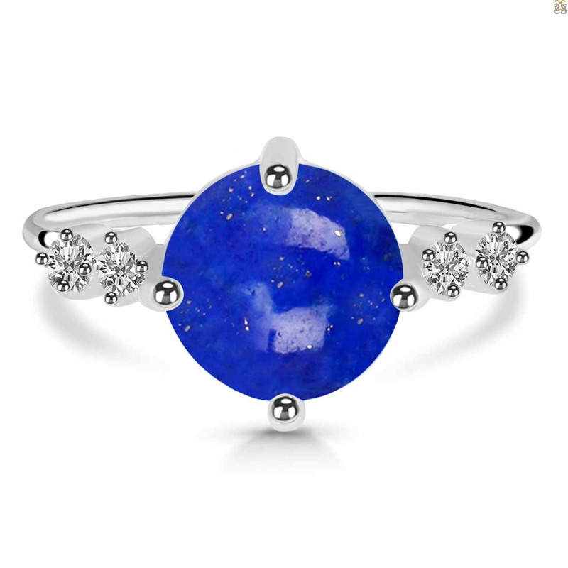 Lapis & White Topaz Ring LLP-RDR-3193.