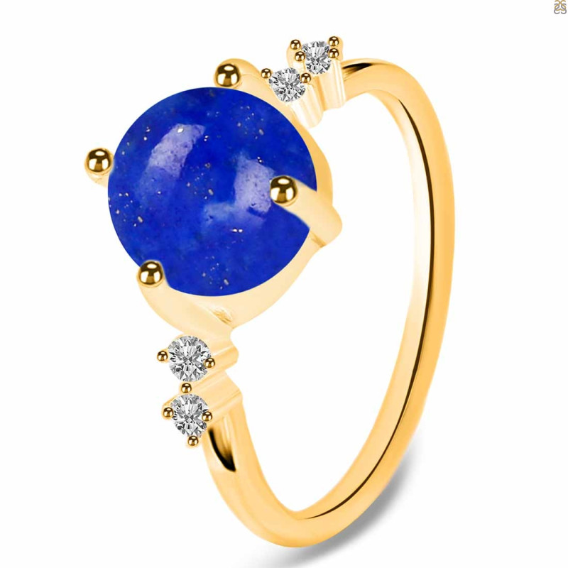 Lapis & White Topaz Ring LLP-RDR-3193.