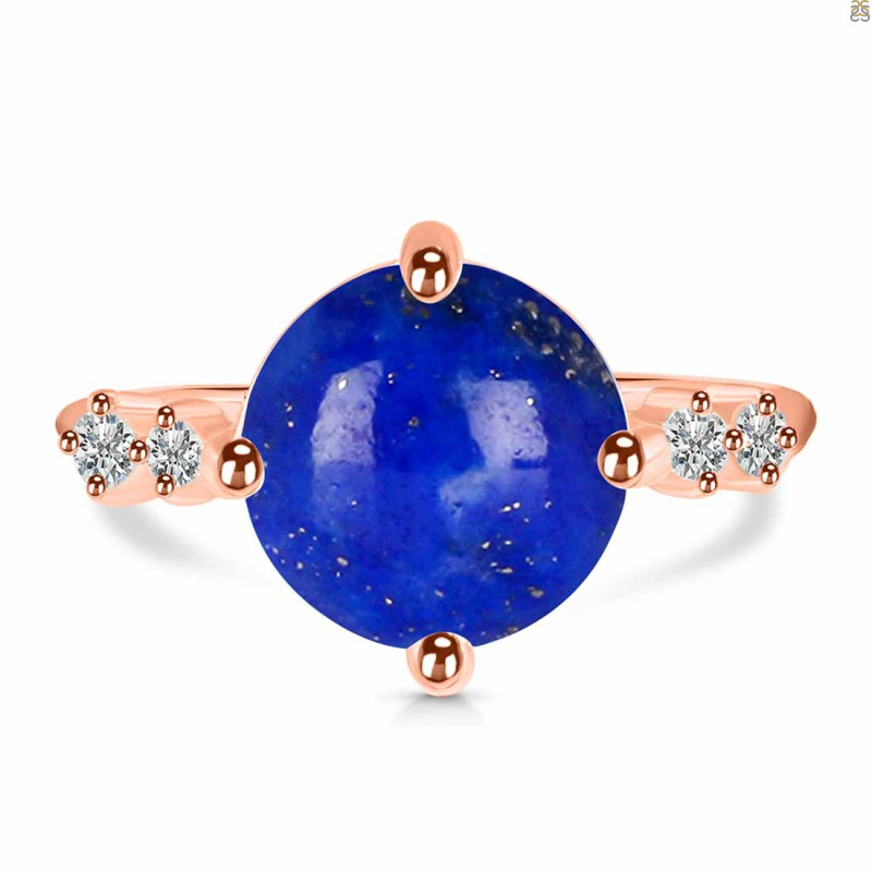 Lapis & White Topaz Ring LLP-RDR-3194.