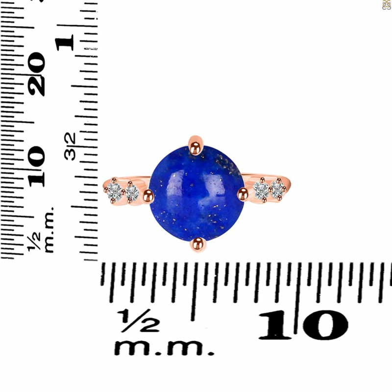 Lapis & White Topaz Ring LLP-RDR-3194.