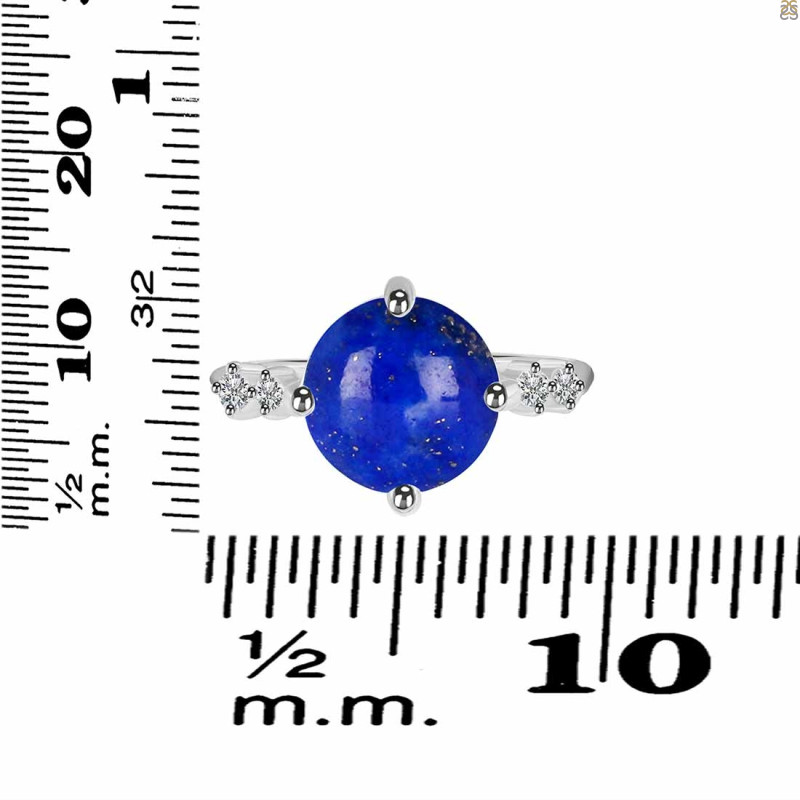 Lapis & White Topaz Ring LLP-RDR-3194.