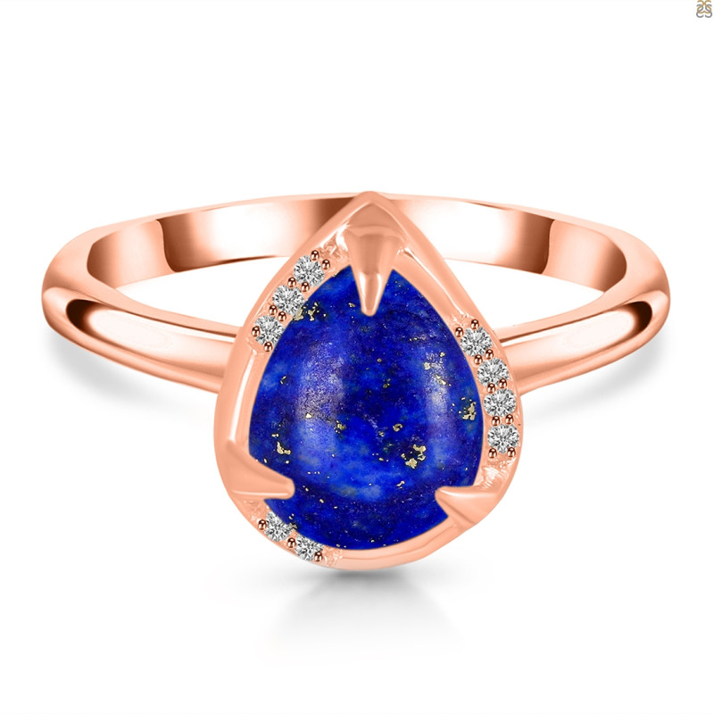 Lapis & White Topaz Ring LLP-RDR-3236.