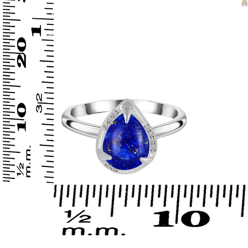 Lapis & White Topaz Ring LLP-RDR-3236.