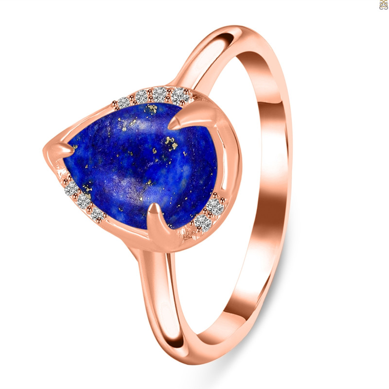 Lapis & White Topaz Ring LLP-RDR-3236.
