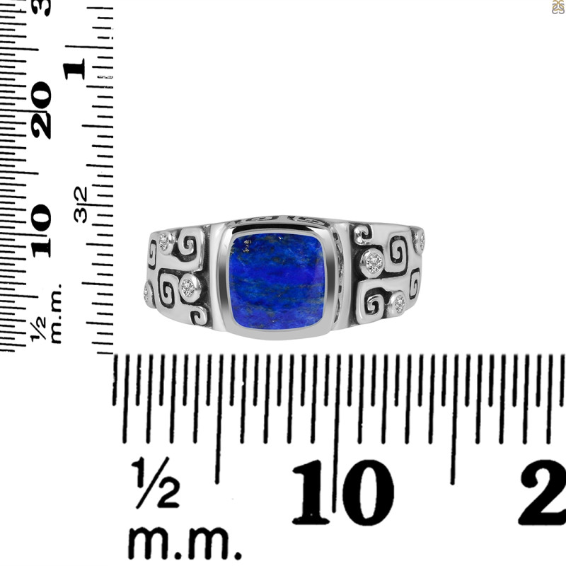 Lapis & White Topaz Ring LLP-RDR-328.