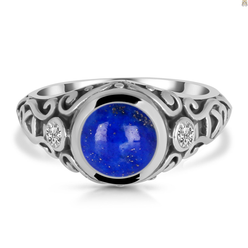 Lapis & White Topaz Ring LLP-RDR-330.