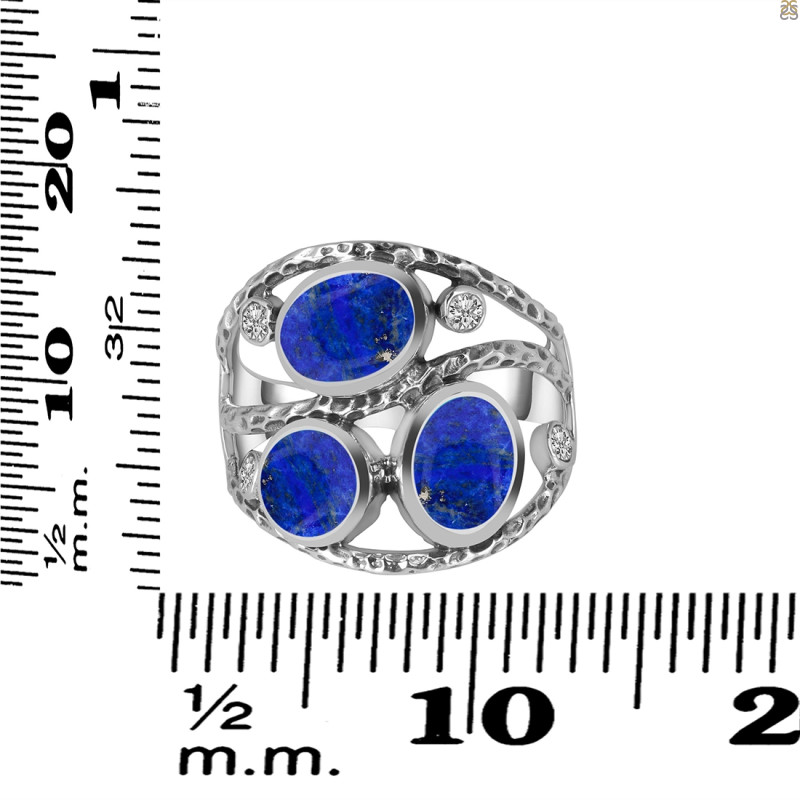 Lapis & White Topaz Ring LLP-RDR-337.