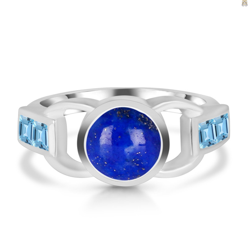 Lapis & Blue Topaz Ring LLP-RDR-43.