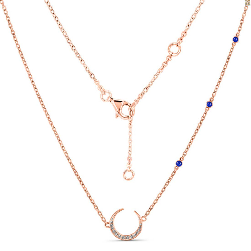 Lapis & White Topaz Necklace LLP-RN-30.