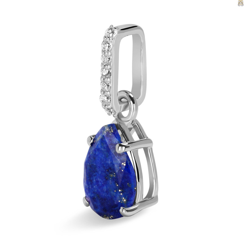 Lapis & White Topaz Pendant