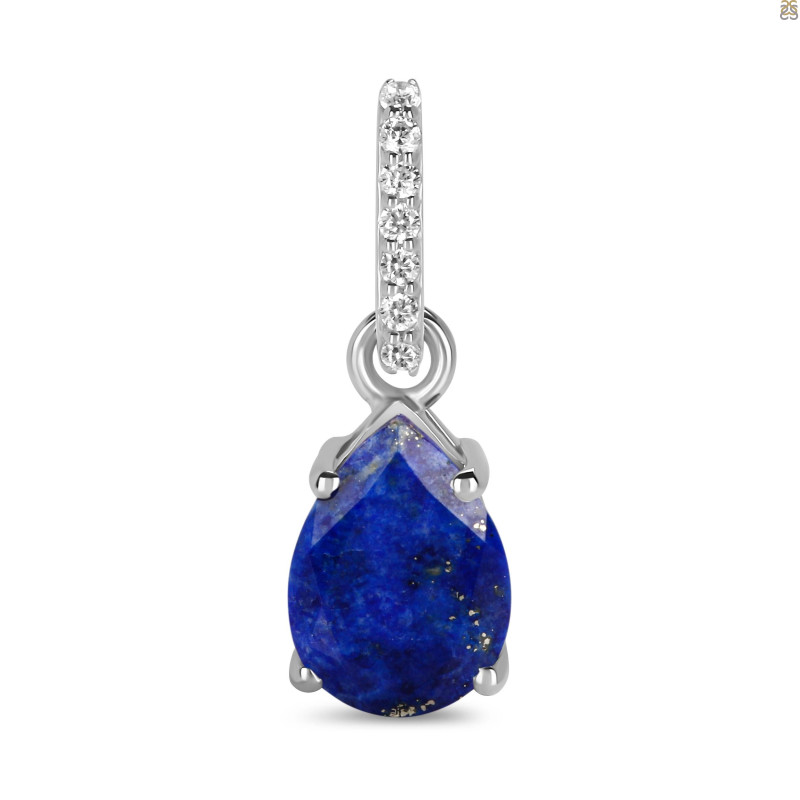 Lapis & White Topaz Pendant LLP-RP-76.