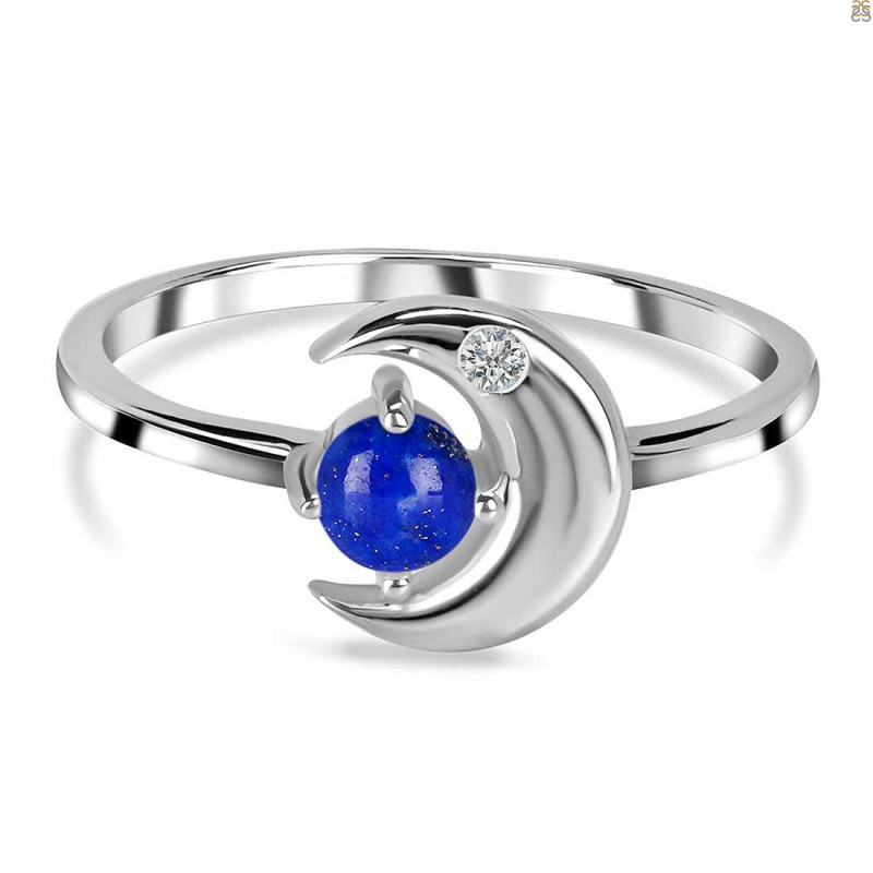Lapis & White Topaz Ring LLP-RR-140.
