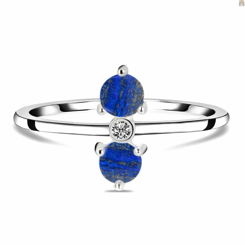 Lapis & White Topaz Ring LLP-RR-20.