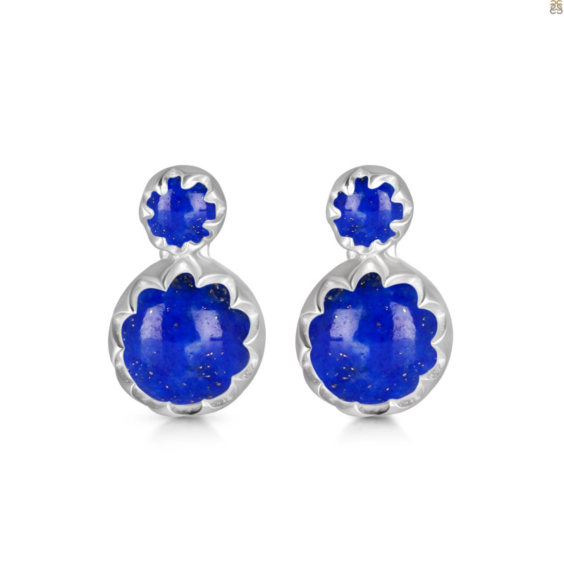 Lapis Stud Earring LLP-RE-10.