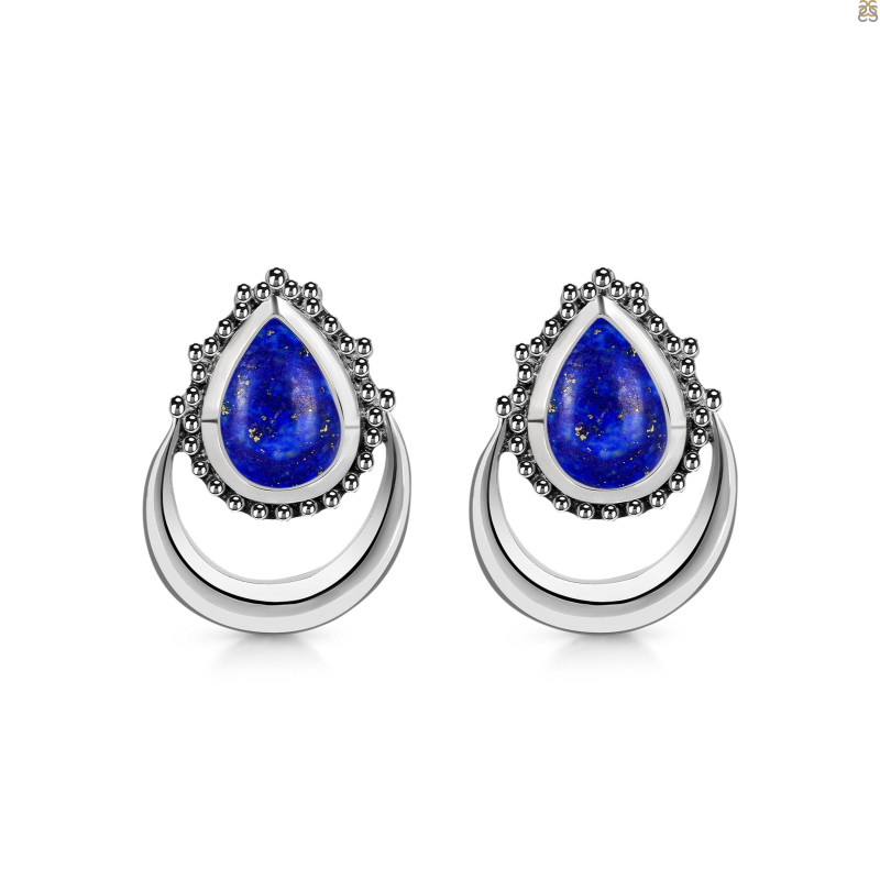 Lapis Stud Earring LLP-RE-2.
