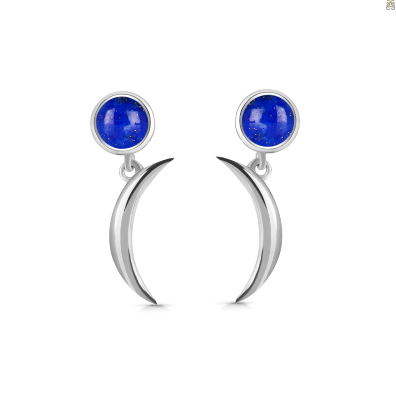 Lapis Stud Earring LLP-RE-3.