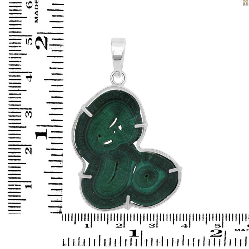 Malachite Slice Pendant-SP MLC-1-105