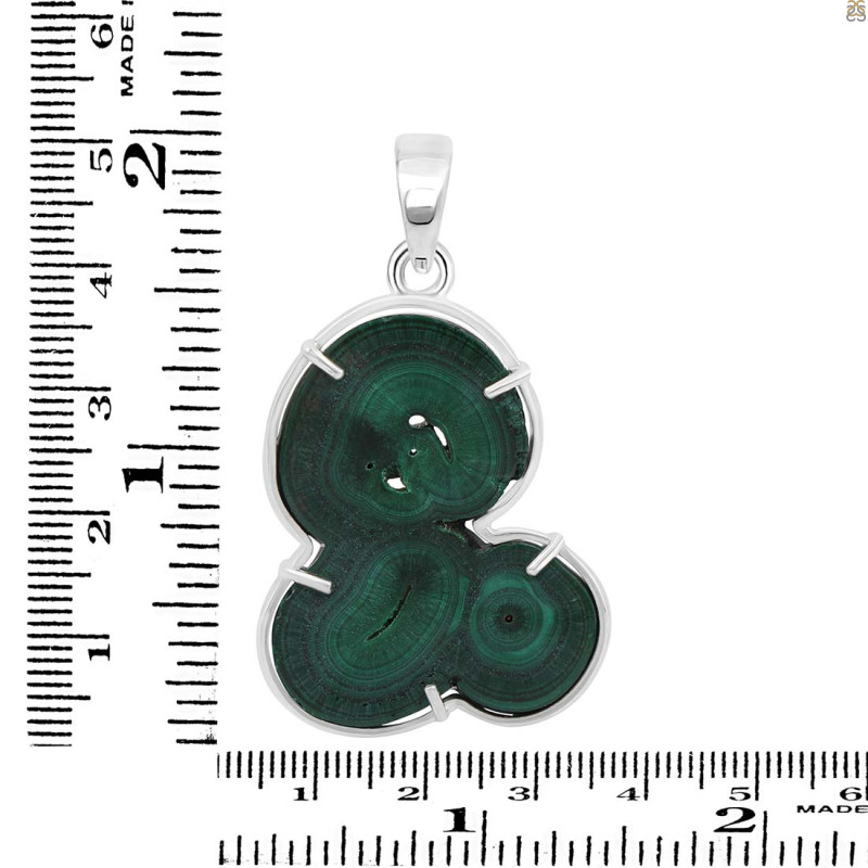 Malachite Slice Pendant-SP MLC-1-107