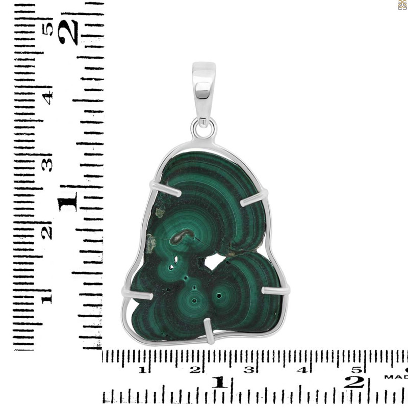 Malachite Slice Pendant-SP MLC-1-118