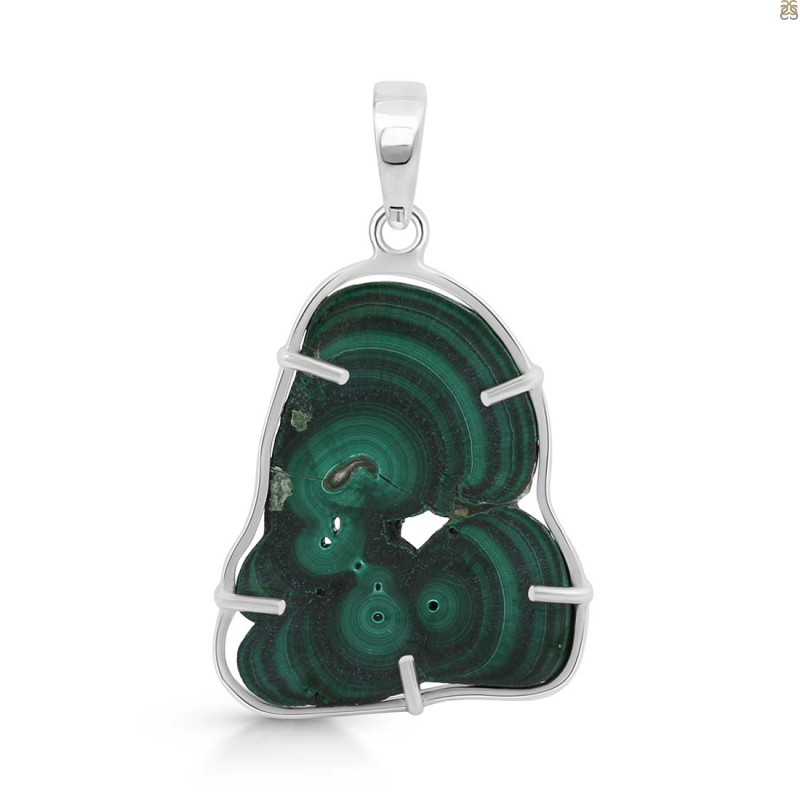 Malachite Slice Pendant-SP MLC-1-118