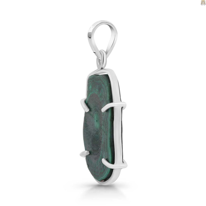 Malachite Slice Pendant-SP