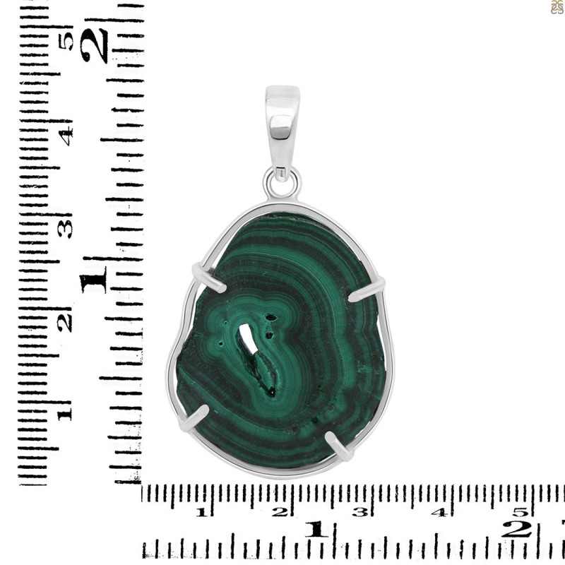 Malachite Slice Pendant-SP MLC-1-121