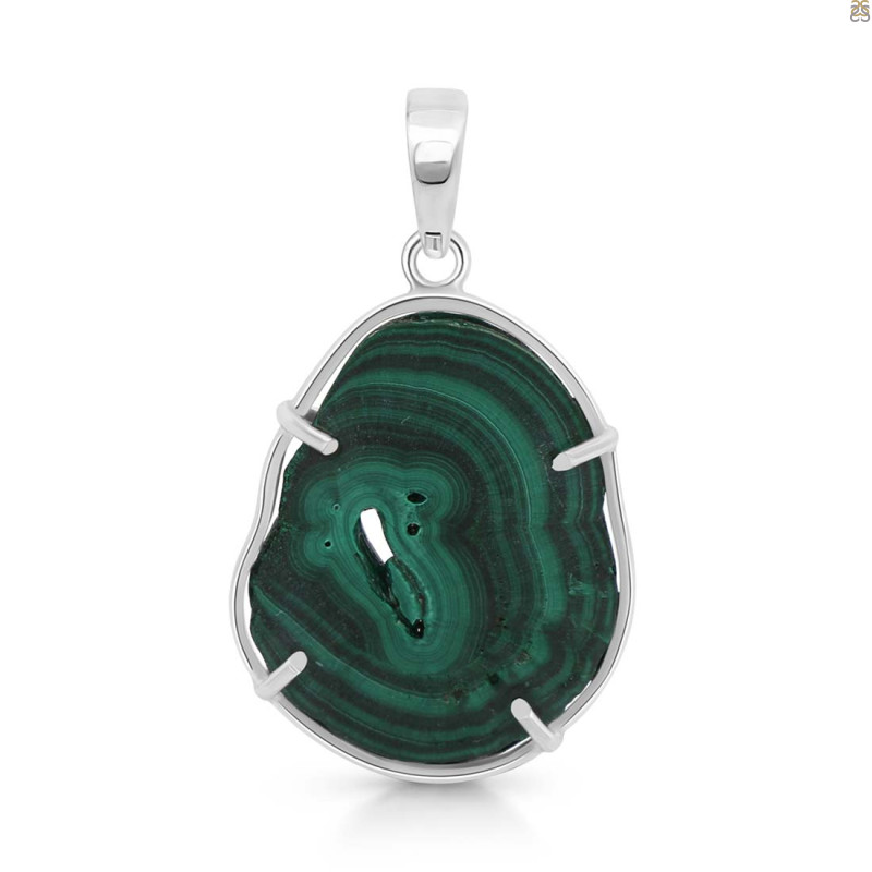 Malachite Slice Pendant-SP MLC-1-121